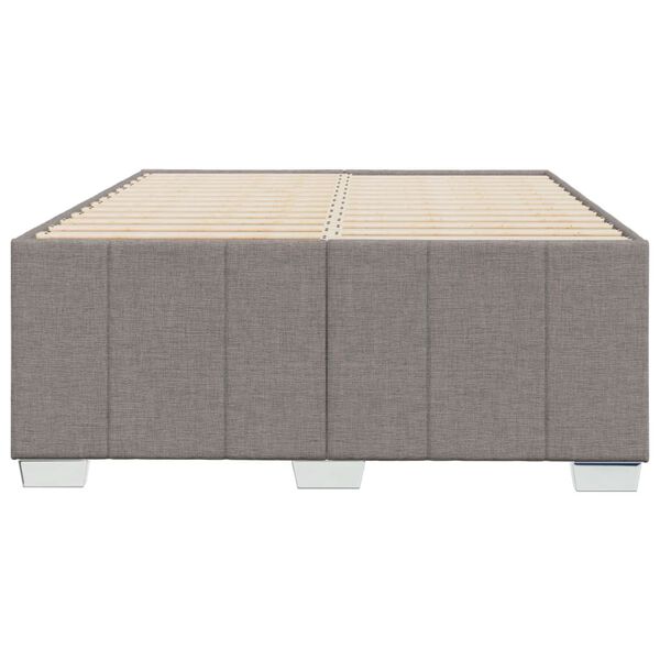 vidaXL Bettgestell ohne Matratze Taupe 120x200 cm Stoff