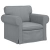 vidaXL Sofa 140cm 2 pcs Hellgrau Metall