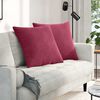 vidaXL Sofakissen 2 St&uuml;ck Weinrot 80 x 80 cm Cordstoff