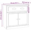 vidaXL Sideboards 2 Stk. R&auml;uchereiche Holzwerkstoff
