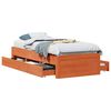 vidaXL Massivholzbett ohne Matratze mit Schubladen Braun 90x200 cm
