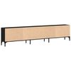 vidaXL TV-Schr&auml;nk Schwarz Eichen-Optik 200 x 25 x 44 cm Holzwerkstoff