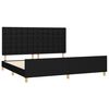 vidaXL Bettgestell ohne Matratze Schwarz 200x200 cm Stoff