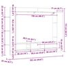 vidaXL TV-Schrank Sonoma-Eiche 152x22x113 cm Holzwerkstoff