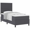 vidaXL Boxspringbett Dunkelgrau und Wei&szlig; 90 x 200 cm Cordstoff