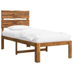 vidaXL Einzelbettgestell mit Kopfteil ROSTOCK Natur 75 x 190 cm