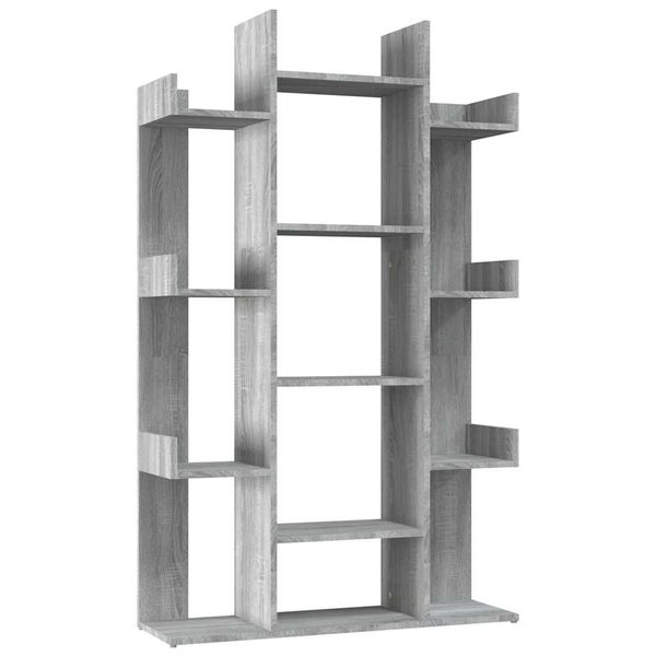 vidaXL B&uuml;cherregal Grau Sonoma 86x25,5x140 cm Holzwerkstoff