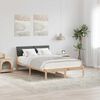 vidaXL Bettgestell Braun und Dunkelgrau 120 x 190 cm Massivholz Kiefer