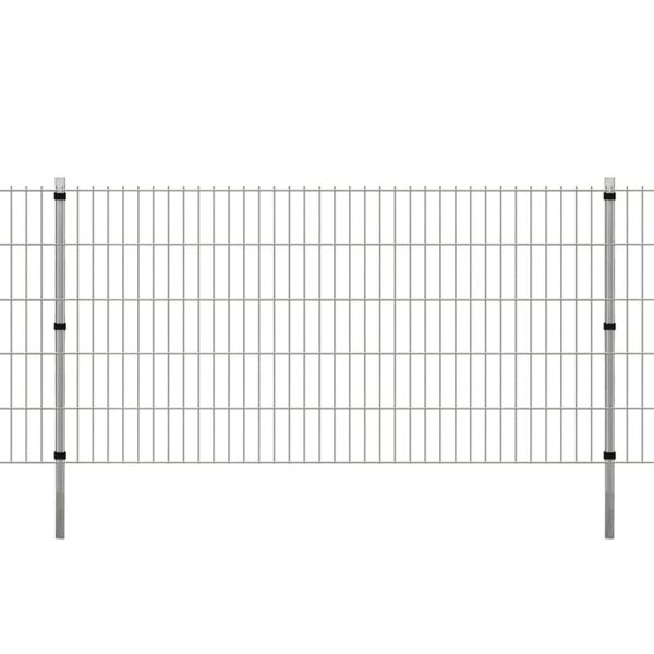 vidaXL Zaunpfosten 10 Stk. Silbern 150 cm Verzinkter Stahl