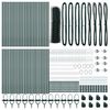vidaXL Zaunpfosten Gr&uuml;n 100 x 0,6 m (36 mm Maschen) Stahl und PVC