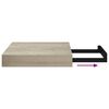 vidaXL Schwebende Wandregale 4 Stk. Eichefarben 23x23,5x3,8cm MDF