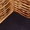 vidaXL 2-tlg. Sofagarnitur mit Auflagen Natur Rattan
