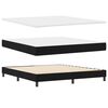 vidaXL Boxspringbett mit Matratze mit LED Schwarz 180 x 200 cm Stoff