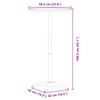 vidaXL Outdoor-Bartisch Höhenverstellbar Ø59,5x70/109,5 cm Aluminium