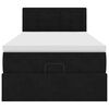 vidaXL Ottoman-Bett mit Matratze & LEDs Schwarz 90x200 cm Samt