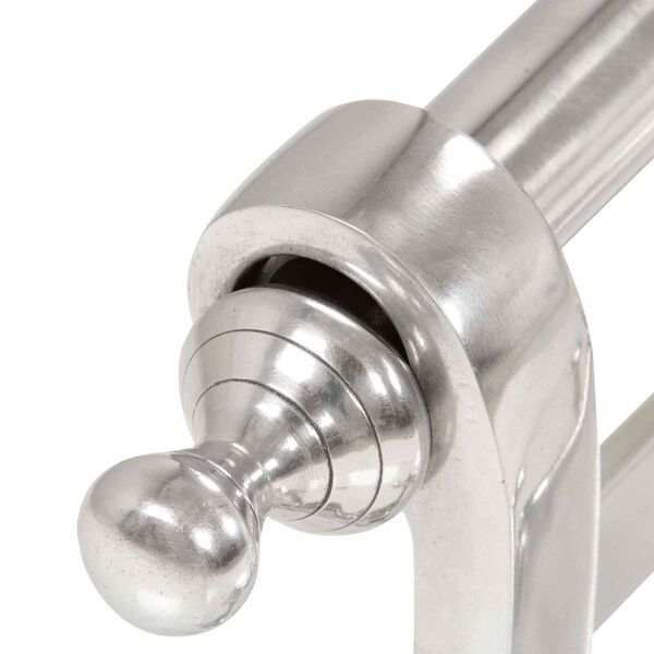 vidaXL Garderobenst&auml;nder Wandmontiert Silber 77 x 30 x 18 cm Aluminium