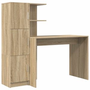 vidaXL Schreibtisch Sonoma-Eiche 133,5 x 50 x 124 cm 2 stk.