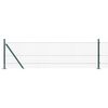 vidaXL Zaunpfosten Gr&uuml;n 25 x 0,4 m (16 x 16 mm Masche) Stahl und PVC