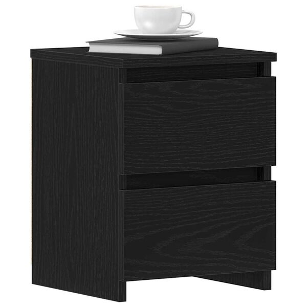 vidaXL Nachttisch Schwarz Eichen-Optik 30 x 30 x 40 cm Holzwerkstoff