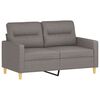 vidaXL 3-tlg. Sofagarnitur mit Kissen Taupe Stoff