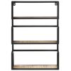 vidaXL Wandregal 60x20x85 cm Raues Mangoholz