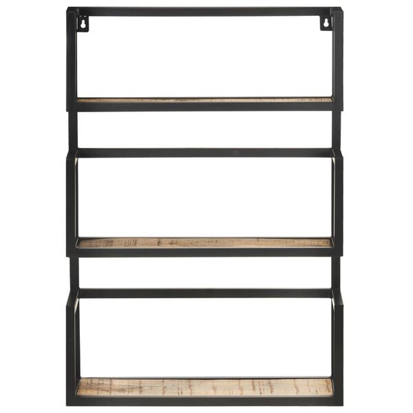 vidaXL Wandregal 60x20x85 cm Raues Mangoholz