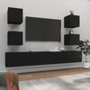 vidaXL 6-tlg. TV-Schrank-Set Schwarz Holzwerkstoff