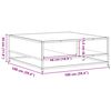 vidaXL Couchtisch Braun Eichen-Optik 100x100x30cm Holzwerkstoff Metall