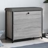 vidaXL Schuhbank mit Klappe Grau Sonoma 62x32x56 cm