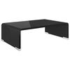 vidaXL TV-Tisch/Bildschirmerh&ouml;hung Glas Schwarz 40x25x11 cm