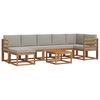 vidaXL Outdoor-Sofagarnitur mit Kissen 8 pcs Nat&uuml;rlich und Hellgrau