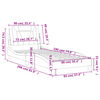 vidaXL Bettgestell "Viana" ohne Matratze Grau 90x190 cm Kunstleder