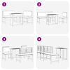 vidaXL Garten Bistro Set 3 pcs Braun Massivholz Akazie