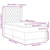 vidaXL Boxspringbett mit Matratze mit LED Hellgrau 100 x 200 cm Samt