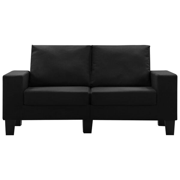 vidaXL 2-Sitzer-Sofa Schwarz Stoff