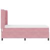 vidaXL Boxspringbett mit Matratze mit Kopfteil Rosa 90 x 200 cm Samt