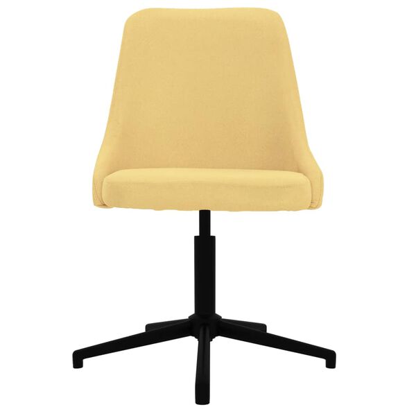 vidaXL Esszimmerst&uuml;hle 2 Stk. Drehbar Gelb Stoff