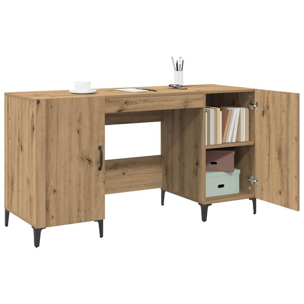 vidaXL Schreibtisch Kunsthandwerk Eiche 140 x 50 x 75 cm Holzwerkstoff