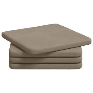 vidaXL Sitzkissen 4 pcs Taupe 40 x 40 x 3 cm Mikrofaserstoff