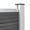 vidaXL Zaunelement Set WPC 699x105 cm Schwarz