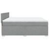 vidaXL Boxspringbett mit Matratze Hellgrau 180x200 cm Stoff