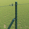 vidaXL Zaunpfosten Gr&uuml;n 100 x 1,5 m (25 mm Maschenweite) Stahl und PVC