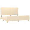 vidaXL Bettgestell ohne Matratze Creme 200x200 cm Stoff