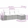vidaXL Gartensofa-set mit Kissen mit Speicher 4 pcs Grau Poly-Rattan