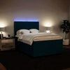 vidaXL Boxspringbett mit Matratze Blau 140x190 cm Samt