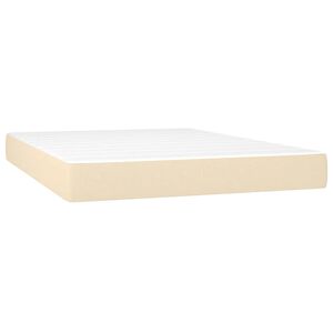 vidaXL Taschenfederkernmatratze Mittel Creme 140x200x20 cm Stoff