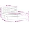 vidaXL Boxspringbett mit Matratze Taupe 200x200 cm Stoff