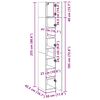 vidaXL Hochschrank Schmal Wei&szlig; 30x42,5x225 cm Holzwerkstoff
