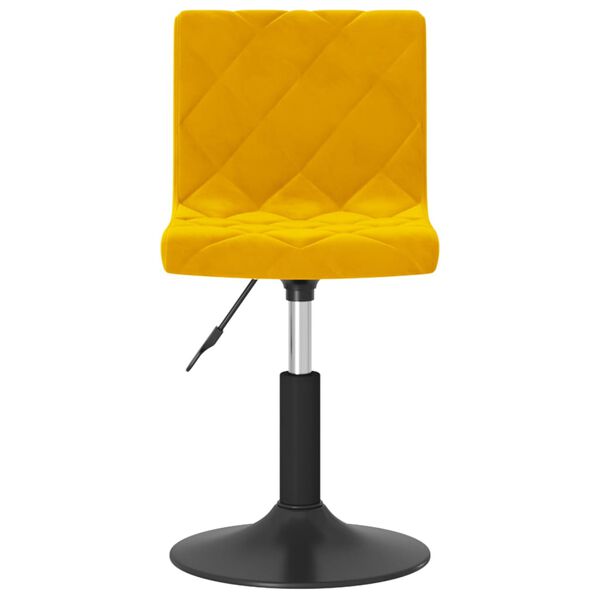 vidaXL Esszimmerst&uuml;hle 2 Stk. Drehbar Senfgelb Samt