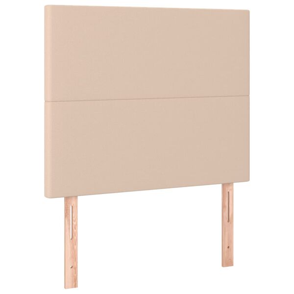 vidaXL LED Kopfteil Cappuccino-Braun 90x5x118/128 cm Kunstleder
